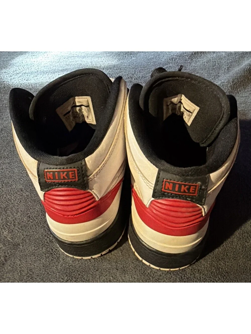Nike Air Jordan 1 Retro ‘86 White Gym Red Black Sz 4.5YW 644491-101